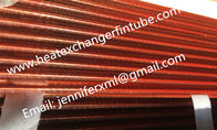 2'' Copper Finned Tube Type L Tension Copper Finned Tubes With 3/4'' Tube OD
